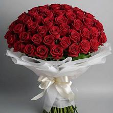 Букет 101 Красная роза Блэк Мэджик в Юсьва