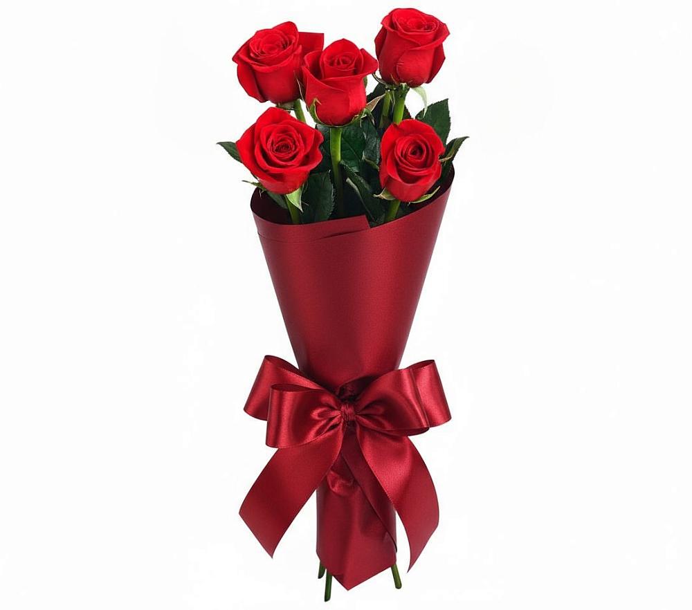 Букет 5 Красных роз Эдлесс Лав в Юсьва