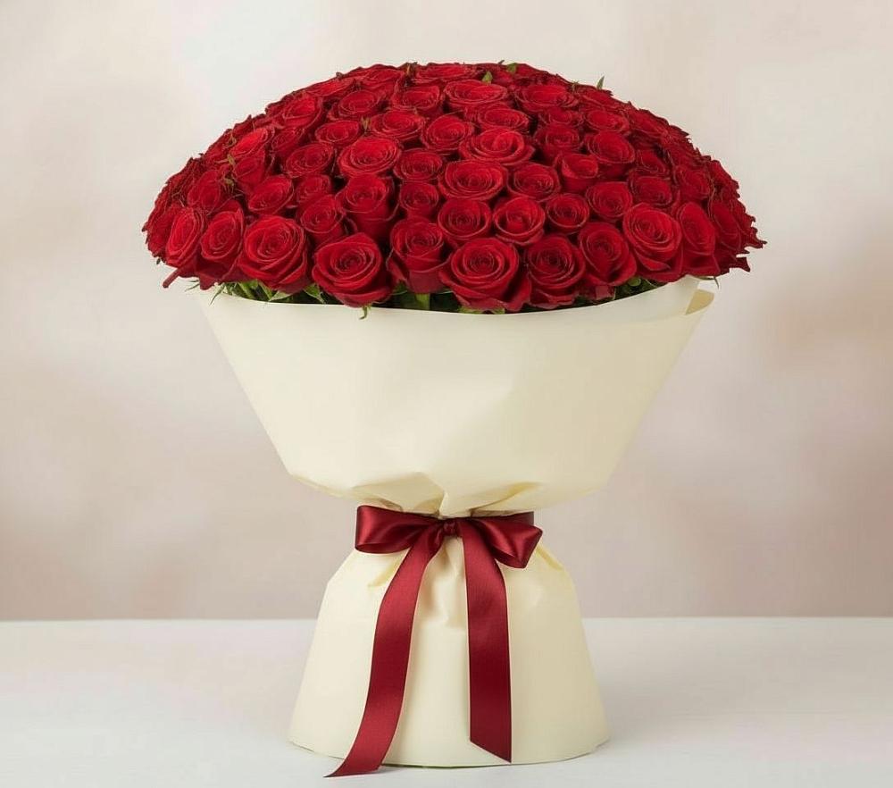 Букет 101 Красная роза Милано в Юсьва