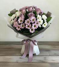 Букет цветов из:  Хризантемы и Розы в Юсьва