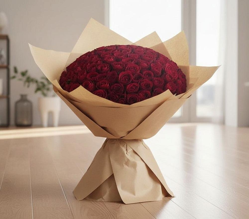 Букет 101 Красная роза в Юсьва