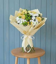 Букет цветов из:  Хризантемы и Розы #REPLACE_PRED# Юсьва