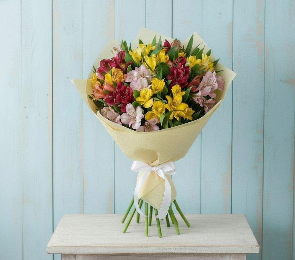 Букет цветов из: Альстромерии в Юсьва