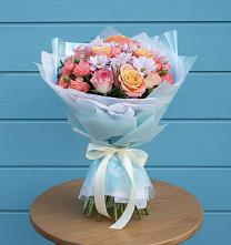 Букет цветов из:  Хризантемы и Розы в Юсьва