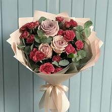 Букет цветов из:  Гвоздики и Розы #REPLACE_PRED# Юсьва