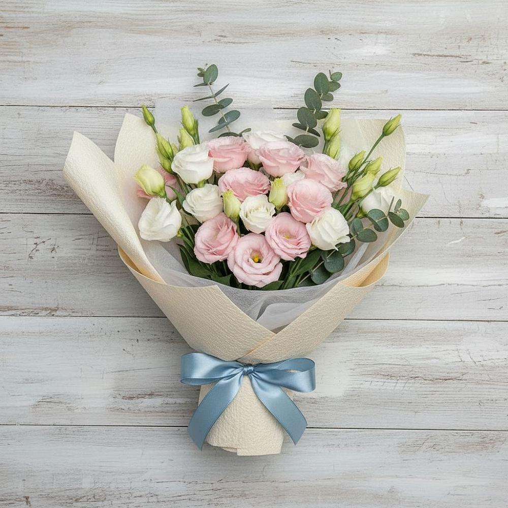 Букет цветов из: Лизиантусы в Юсьва